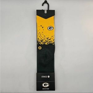 Green Bay Packers NFL Stance Crew Socks Medium 6-8.5 Fade Green Yellow